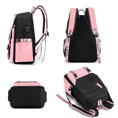 SANMADROLA School Backpack Girls Bookbag, Heavy Duty Kids Backpack 21L Children Schoolbag Bookbag with USB Charge Port