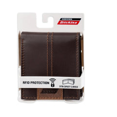 Genuine Dickies Men's Leather Extra Capacity Slimfold Wallet