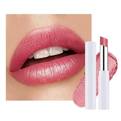 FeiCuiYun Nude Brown Shimmer Metallic Moisturizing Glow Plumping Lipstick Makeup, Lipstick with Metallic 3D Shine Lightweight Hydrating Formula, Glitter Lip Gloss Stain Long Lasting Waterproof