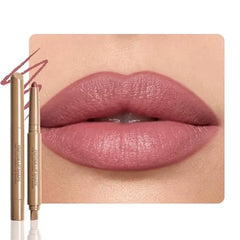 FeiCuiYun Matte Crayon Lip Liner Pencil, Plum Lip Liners Lipstick For Women, Plump Creamy Formula With Silicone Smudger for Define Contours & Sculpting Lip