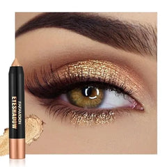 FeiCuiYun Monochrome Cream Glitter Shimmer Eye Shadow Stick Palette makeup 2 in 1 Eyeshadow & Eyeliner Pencil for Women Waterproof, Sombras Para Ojos