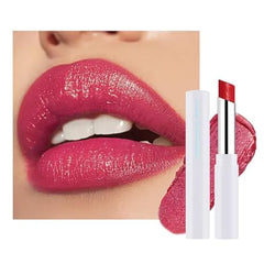 FeiCuiYun Nude Brown Shimmer Metallic Moisturizing Glow Plumping Lipstick Makeup, Lipstick with Metallic 3D Shine Lightweight Hydrating Formula, Glitter Lip Gloss Stain Long Lasting Waterproof