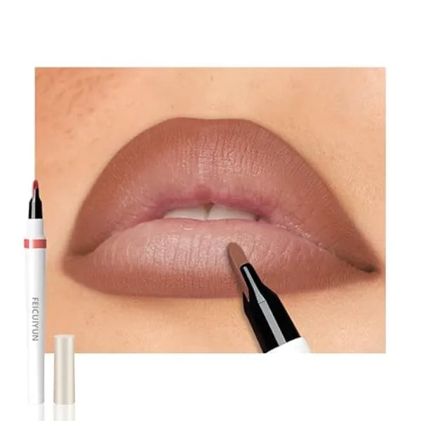 FeiCuiYun Matte Calligraphy Liquid Lip Liner Lipstick Pencil, Long Lasting Transfer Proof Lip Stain, Lightweight Lipstick, Sheer Buildable Color, Fades to a Natural Wash of ColorsB0FL2NVFNF