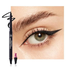 FeiCuiYun Light Brown Pencil Eyeliner for Women, Smudge Proof Waterproof, Eye Makeup with Built In Sharpener and sponge brush head
