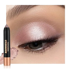 FeiCuiYun Monochrome Cream Glitter Shimmer Eye Shadow Stick Palette makeup 2 in 1 Eyeshadow & Eyeliner Pencil for Women Waterproof, Sombras Para Ojos