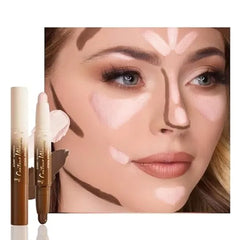 FeiCuiYun Dual Ended 2 in 1 Cream Contour & Highlighter Stick Makeup For Face & Body Waterproof, Long Lasting, Suitable for All Skin Tones