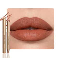 FeiCuiYun Matte Crayon Lip Liner Pencil, Plum Lip Liners Lipstick For Women, Plump Creamy Formula With Silicone Smudger for Define Contours & Sculpting Lip