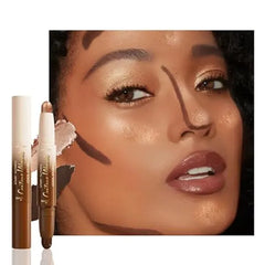 FeiCuiYun Dual Ended 2 in 1 Cream Contour & Highlighter Stick Makeup For Face & Body Waterproof, Long Lasting, Suitable for All Skin Tones