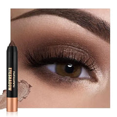 FeiCuiYun Monochrome Cream Glitter Shimmer Eye Shadow Stick Palette makeup 2 in 1 Eyeshadow & Eyeliner Pencil for Women Waterproof, Sombras Para Ojos