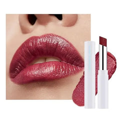 FeiCuiYun Nude Brown Shimmer Metallic Moisturizing Glow Plumping Lipstick Makeup, Lipstick with Metallic 3D Shine Lightweight Hydrating Formula, Glitter Lip Gloss Stain Long Lasting Waterproof