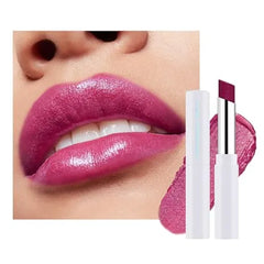 FeiCuiYun Nude Brown Shimmer Metallic Moisturizing Glow Plumping Lipstick Makeup, Lipstick with Metallic 3D Shine Lightweight Hydrating Formula, Glitter Lip Gloss Stain Long Lasting Waterproof