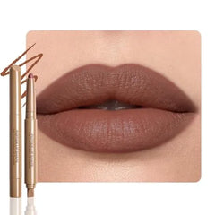 FeiCuiYun Matte Crayon Lip Liner Pencil, Plum Lip Liners Lipstick For Women, Plump Creamy Formula With Silicone Smudger for Define Contours & Sculpting Lip