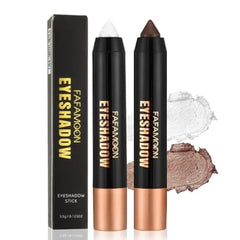 FeiCuiYun Monochrome Cream Glitter Shimmer Eye Shadow Stick Palette makeup 2 in 1 Eyeshadow & Eyeliner Pencil for Women Waterproof, Sombras Para Ojos
