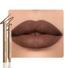 FeiCuiYun Matte Crayon Lip Liner Pencil, Plum Lip Liners Lipstick For Women, Plump Creamy Formula With Silicone Smudger for Define Contours & Sculpting Lip
