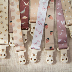 Stadela Baby Pacifier Clip Leash Soothie Holder for Girl 4 Pack Gift Set Universal Fit, Anabella