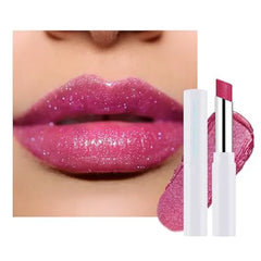 FeiCuiYun Nude Brown Shimmer Metallic Moisturizing Glow Plumping Lipstick Makeup, Lipstick with Metallic 3D Shine Lightweight Hydrating Formula, Glitter Lip Gloss Stain Long Lasting Waterproof