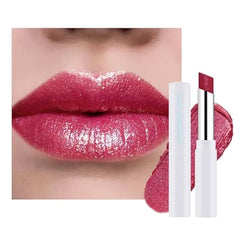 FeiCuiYun Nude Brown Shimmer Metallic Moisturizing Glow Plumping Lipstick Makeup, Lipstick with Metallic 3D Shine Lightweight Hydrating Formula, Glitter Lip Gloss Stain Long Lasting Waterproof