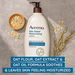 Aveeno Skin Relief Moisturizing Lotions with Triple Oat Complex for Dry Skin, 33 fl oz and 8 fl oz