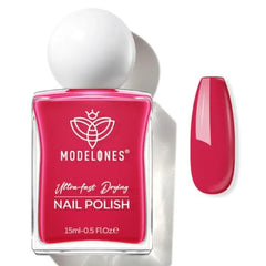 Modelones Quick Dry Nail Polish, Lacquer & Treatment (15ml) – Long Lasting High Shine Strengthener – Available in Various Colors & Finishes