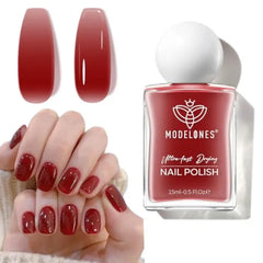 Modelones Quick Dry Nail Polish, Lacquer & Treatment (15ml) – Long Lasting High Shine Strengthener – Available in Various Colors & Finishes