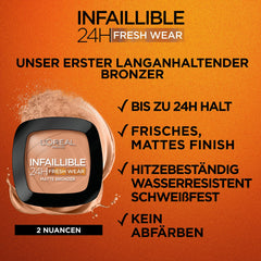 L’Oréal Paris L’Oréal Paris, Infallible 24H Fresh Wear Bronzer, 350 Medium