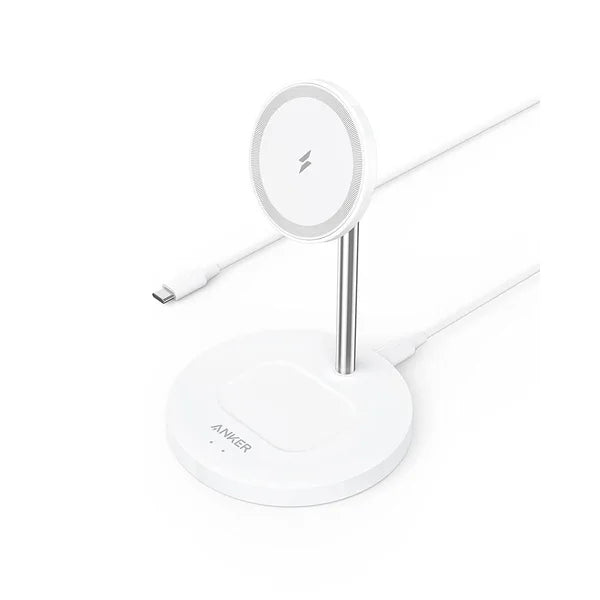 Anker PowerWave 2-in-1 Magnetic Charging Stand - White