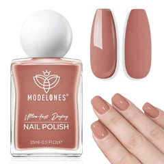 Modelones Quick Dry Nail Polish, Lacquer & Treatment (15ml) – Long Lasting High Shine Strengthener – Available in Various Colors & Finishes
