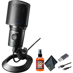Audio-Technica AT2020USB-XP Cardioid Condenser USB Microphone + Microfiber Cleaning Cloth + Goby Labs Microphone Cleaner