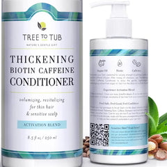 Tree to Tub Hair Conditioner – Hydrating, Volumizing & Thickening Sulfate-Free Conditioner for Women & Men | Organic Argan & Coconut Oils, Biotin, Collagen, Caffeine & Natural Botanical Extracts