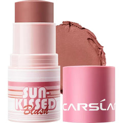 CARSLAN Sun Kissed Blush & Bronzer Stick for Cheeks Lips & Eyes, Long-Lasting Matte Cream Makeup Blush Stick, Blendable & Vegan, Natural Glow for All Skin Tones - 0.21 oz