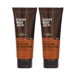 Every Man Jack Beard + Face Recovery Lotion-Moisturizes Relieves Dry Skin and Beard Itch Made w/Naturally Derived Ingredients like Coconut Oil, and Witch Hazel - 3.2oz (Pack of 2)