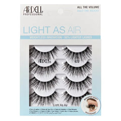 Ardell Light As Air 521 Lashes - Lightweight Natural False Eyelashes, Soft and Comfortable, 4 Pairs