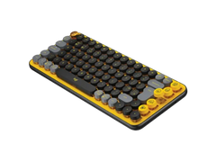 Logitech MX Mini Wireless Keyboard Customizable Emoji Keys (920-010782) - Yellow