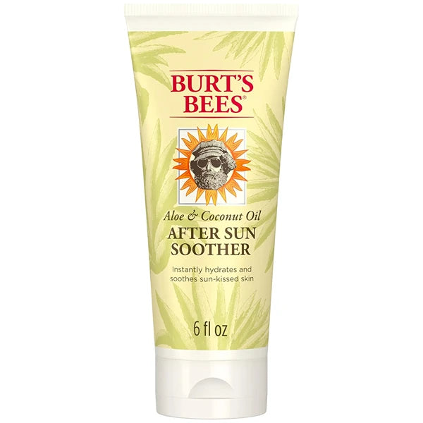 Burt's Bees Aloe & Coconut Oil After Sun Soother Lotion - Pack of 3 with Hydrating Aloe Vera, Sunburn Relief, Natural Moisturizer Summer Essentials, 3 x 6 oz