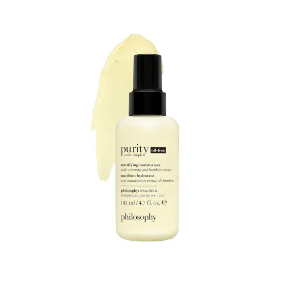 Philosophy Purity Made Simple Face Moisturizer – Oil-Free Mattifying & Pore Ultra-Light Hydrating Formula | 24-Hour Moisture with Bamboo Extract, Green Tea, Vitamins C & E
