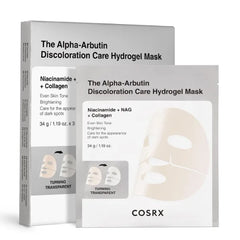 COSRX Advanced Snail Mucin Glass Glow Hydrogel Face Masks Skincare 3 EA