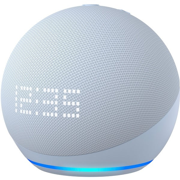 Amazon Echo Dot 5th Gen with Clock Smart Speaker - Cloud Blue