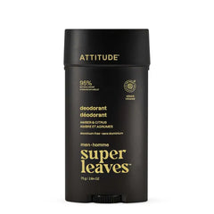 ATTITUDE Aluminum-Free Deodorant for Men, 95% Natural Origin Ingredients, EWG Verified, Plant Based Odor Control, With Baking Soda, 2.64 Oz