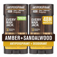 Every Man Jack Men’s Antiperspirant Deodorant – New & Improved Formula, 48-Hour Odor & Sweat Defense – 2.6 oz