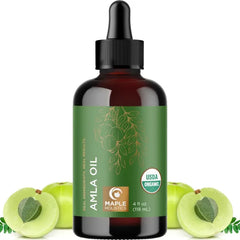 Maple Holistics Oil for Hair Skin & Nails - 100% Pure Organic Oil, Fast Absorbing Hair Body and Face Moisturizer plus Beauty DIYs - 4 Fl Oz