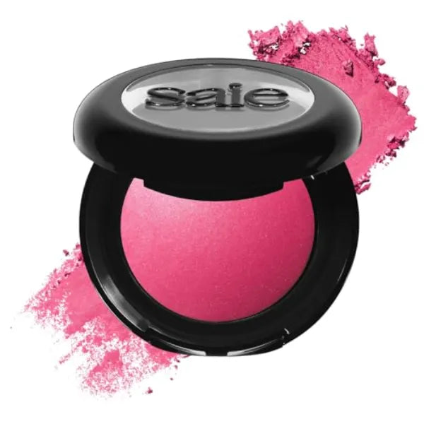 Saie SuperSuede Baked Blush - Talc-Free Powder Blush for All Day Wear - Enriched with Plant-Derived Squalane + Glycerin to Help Moisturize Dry Skin