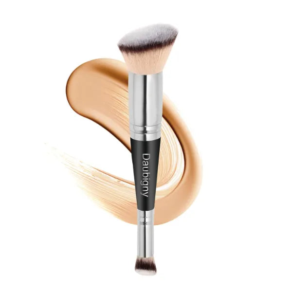 Daubigny Dual-Ended Foundation & Concealer Brush | Premium Luxe Hair for Liquid, Cream, and Powder