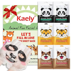 FeiCuiYun Kid Character Sheet Masks, Spa Party Facial Mask Skincare Set, Sheet Masks Skin Care, Moisturize Brighten Soothe for All Skin Types, Christmas Birthday Gifts for Women Men Girls