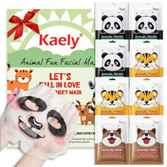FeiCuiYun Kid Character Sheet Masks, Spa Party Facial Mask Skincare Set, Sheet Masks Skin Care, Moisturize Brighten Soothe for All Skin Types, Christmas Birthday Gifts for Women Men Girls