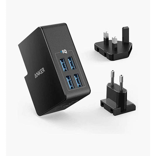 Anker PowerPort 4 Lite Travel Adapter – Black