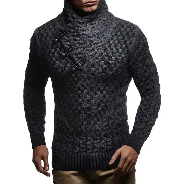 Leif Nelson Men's Chunky Knit Pullover Sweater
