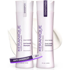 Keranique Volumizing Shampoo and Conditioner Set for Hair Repair and Growth with Biotin and Keratin for Women, Thinning Hair Formula, 8 Fl Oz Each