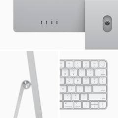 Apple 24" iMac with Retina 4.5K display M1 Chip (8GB Memory - 256GB SSD) (MGPC3LL/A) - Silver