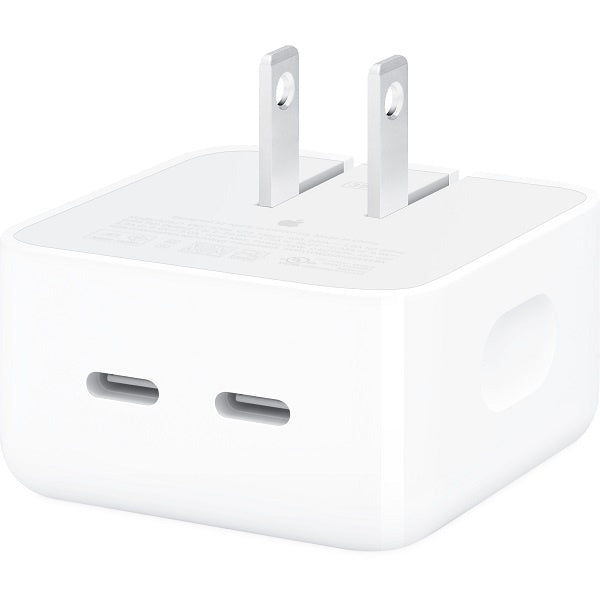 Apple 35W Dual USB Type-C Port Compact Power Adapter (MNWM3AM/A) - Whi ...