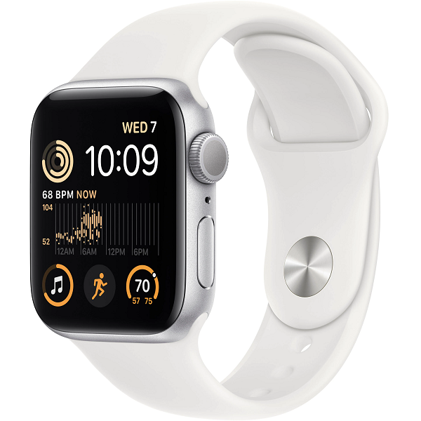 Apple SE GPS (2nd Gen) 40MM/SM (MNT93LL/A) Smart Watch - Silver Aluminum / White